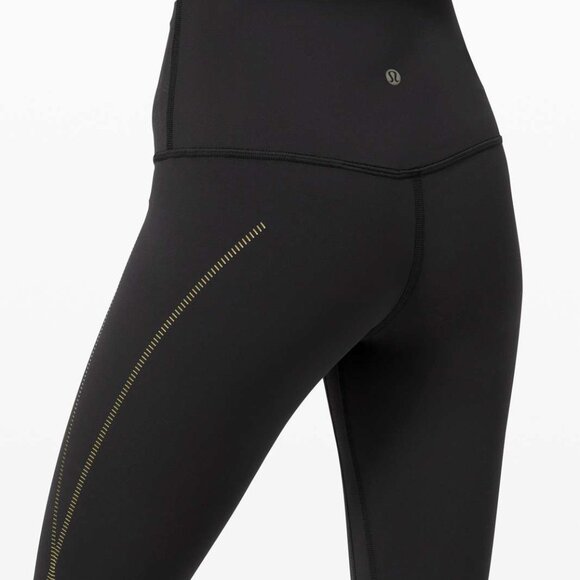 Lululemon Align High-Rise Crop 21" Gold Black / Size 6 - Picture 9 of 10